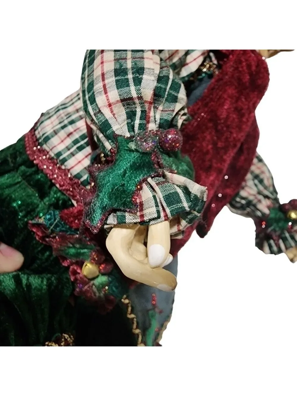 Santa's Helper Head toy maker Elf posable figure 19
